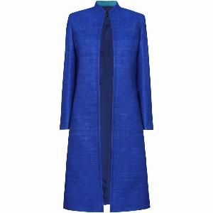 Sapphire and Turquoise Silk Duster Coat  Leila now 499 was 799 38 Off