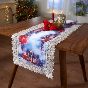 Tischläufer Weihnachtskerzen 40 x 140 cm Eldo