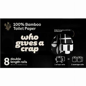 Who Gives a Crap Bamboo Double Length Toilet Tissue  8 Rolls