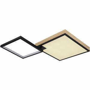 Jacky 86x55cm Matt Black LED SemiFlush Ceiling Light  Now 5395