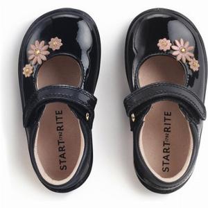 Enjoy 57 Off Fairy Tale Black Patent Girls RipTape First Walking Shoes
