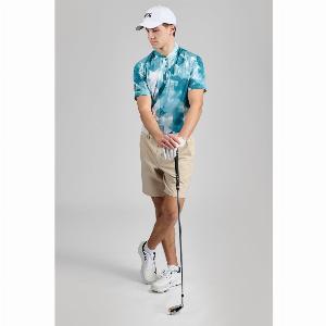 Save 44 on Vapor GeoPrint Grandad golf polo shirt in Fresh Mint