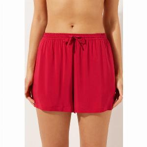 Calzedonia Pantacourt estival Femme Rouge Taille S