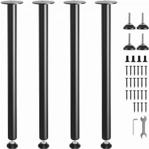 VEVOR 4erSet Tischbeine Tischkufen 762mm hoch 110mm Montageplatte Kohlenstoffstahl mattschwarze Pulverbeschichtung 544kg Tragfähigkeit Ideal für Küchentische Wohnzimmerkonsolen StudioTische