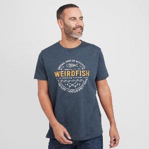 Weird Fish Mens Waves Graphic TShirt  Navy Navy