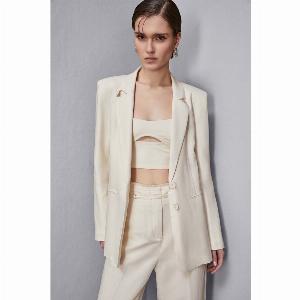 Sconto del 30 su giacca regular fit in viscosa e lino