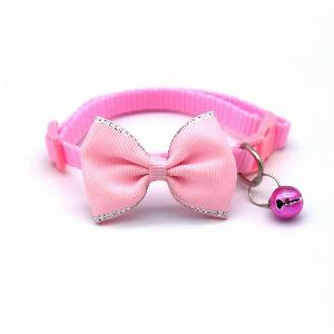 Pet Collars New Pet Bow Bell Collars Cute Cat Collars Pet Supplies Multicolor Adjustable Pet Dressing Tool Pet Accessories red