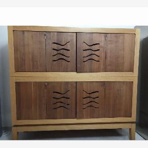 Madia Teca in legno di quercia Triangolo