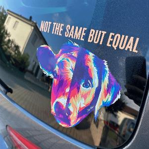 Not the same but equal  Autoaufkleber Sticker