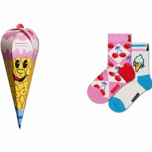 Kids Pink 2Pack Ice Cream Socks Gift Set