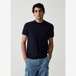 OVS Organic Cotton Tshirt With Round Neck Mann Nachtblau Größe XXL