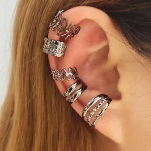 5 piècesensemble de boucles doreilles ensemble tempérament Knuckle ouverture bijoux cadeau de noël femmes bijoux quotidiens filles élégant boucle doreille ensemble de personnalité or