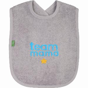 Lätzchen Team Mama aus BioBaumwolle grau nur 995  13  Rabatt