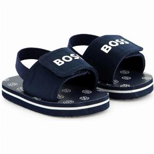 Sandali blu per neonati Boss con velcro ora a 28  sconto 30