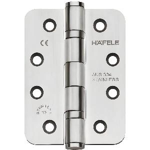 Häfele Aufschraubband DHB 3221 aus Edelstahl abgerundet für ungefälzte Innentüren bis 120 kg Edelstahl matt