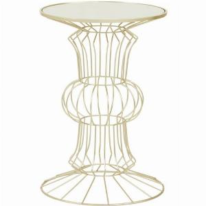 Enjoy 62 Discount on Xuange White Mirrored Side Table with Gold Frame