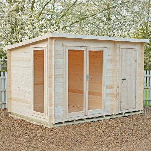 Get 15 Discount on Shire Walsoken 36m x 24m Log Cabin with Shed