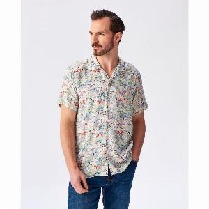 Street Art Open Collar Shirt M