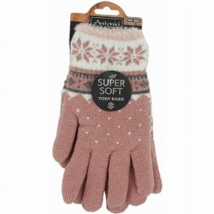 Winter Damenhandschuhe mit Schneeflocken 23 Rabatt auf rosa Strickmode