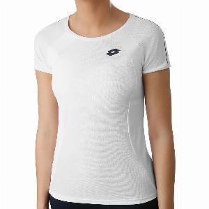 Lotto Squadra PL Tshirt Femmes  Blanc  Gris Foncé
