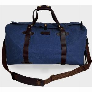 Rugged Vintage Canvas Duffle Bag Holdall  navy
