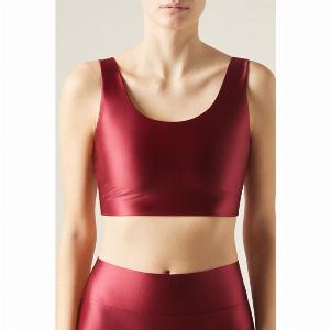 Calzedonia Haut ultra brillant satiné Femme Bleu Taille ML