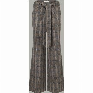 Karierte Hose mit Stoffgürtel