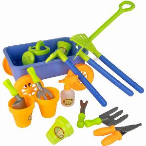 Enjoy a 15 Discount on Childrens Gardening Trolley with 16 Accessories