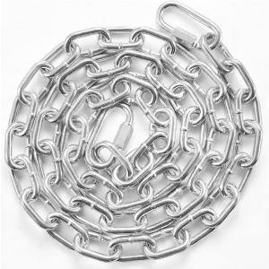 VEVOR Proof Coil Chain 516 x 6 1980 lbs Safe Working Load Zinc Plated Proof Tested Coil Chain with Two Quick Links Galvanized Carbon Steel Link Chain for Towing Hanging Camping Pet Towing