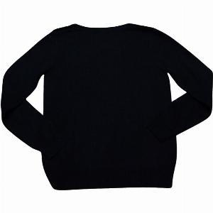 Pull col V 100 Yak boutonné  Noir Taille M