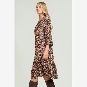 Luisa viola abito con stampa animalier donna