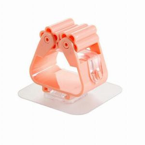 Lot de 2 ou 4 supports de rangement pour balai à franges pour salle de bain avec ventouse sans trace pour balai à franges fixation murale étanche 2PCS rose