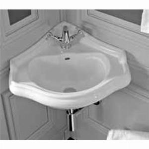 Eckwaschbecken RetroVintage Serie Oxford Weiß von Kerasan
