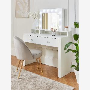 Immy Dressing Table With Lit Mirror White Elegant Bedroom Storage Solution