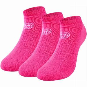 BIDI BADU Leana No Show Tech Chaussettes De Sport Pack De 3 Femmes  Pink  Blanc