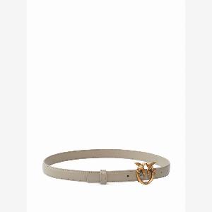 Cintura beige in pelle con fibbia Love Birds