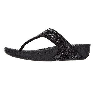 Tongs noires glitter Fitflop Lulu pour femmes  51  au lieu de 73