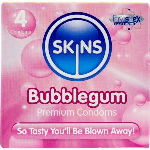 Enjoy 27 Discount on Skins Bubblegum Condoms  4 Pack Offer