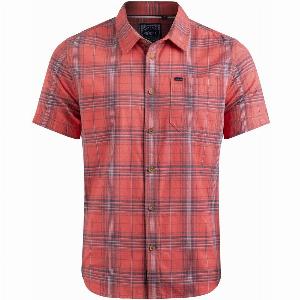 Weird Fish Angeles Vintage Wash Short Sleeve Check Shirt  Retro Red Size 2XL