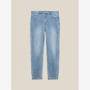 Oltre  Jeans regular in denim con bottoni decorativi Donna Azzurro Taglia 52