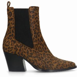Cowboystiefel aus Leder mit Pantherprint