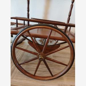 Mid Century Barwagen aus Holz Vintage 1950er Jahre