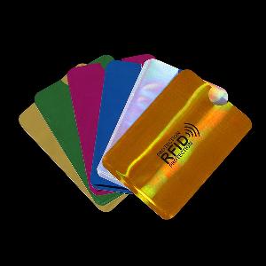 Portefeuille Anti Rfid portecarte bancaire étui de Protection pour cartes bancaires 6cm x 93cm portecarte de crédit en métal 5PCS multicoloreor
