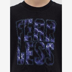 OVS Tshirt lunga stampa fearless per bambino nera taglia 1415 397
