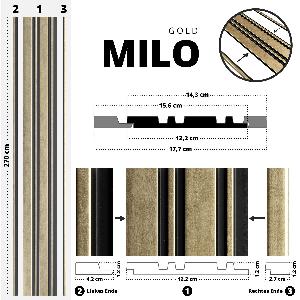Pannelli murali MILO  Lucentezza dorata ora a 199  risparmia il 33