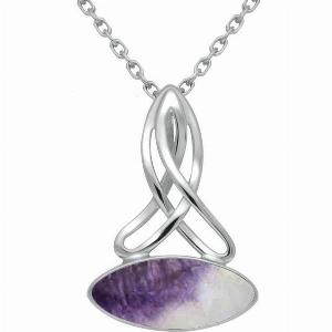 Enjoy a 13 Discount on Sterling Silver Blue John Wide Marquise Necklace