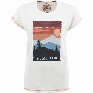 Weird Fish Woodlands Organic Cotton Graphic TShirt Off White Size 22