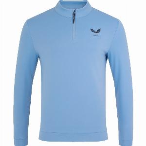Castore 2025 club classic 14 zip golf midlayer  sky blue  xl