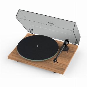 ProJect T1 EVO BT Bluetooth Belt Driven Turntable with BuiltIn Switchable Phono Preamp Walnut