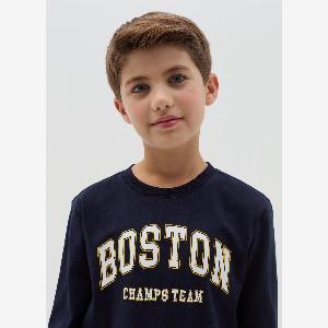 28 Rabatt auf OVS KIDS Langarmshirt mit CollegeDruck für Jungen Blau Gr 1314